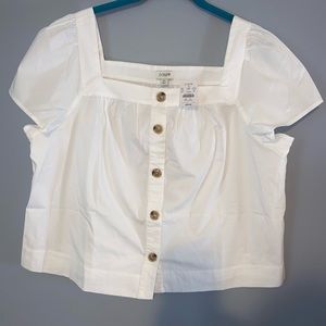 J crew Puff sleeve button down shirt